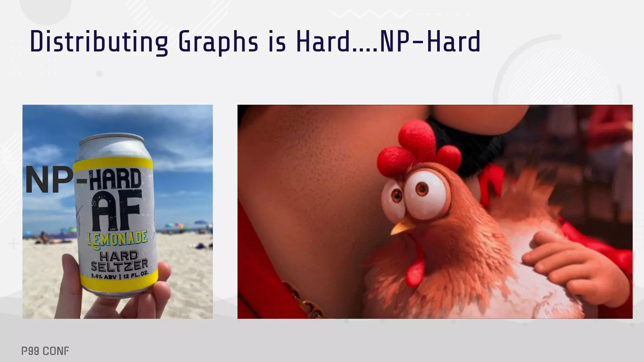 Distributing Graphs is Hard….NP-Hard
NP-
 