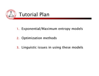 Maxent Tutorial Slides | PDF