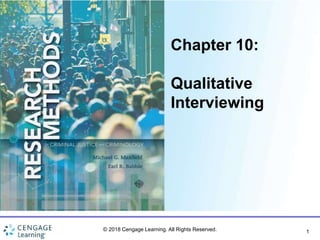 1
Chapter 10:
Qualitative
Interviewing
© 2018 Cengage Learning. All Rights Reserved.
 