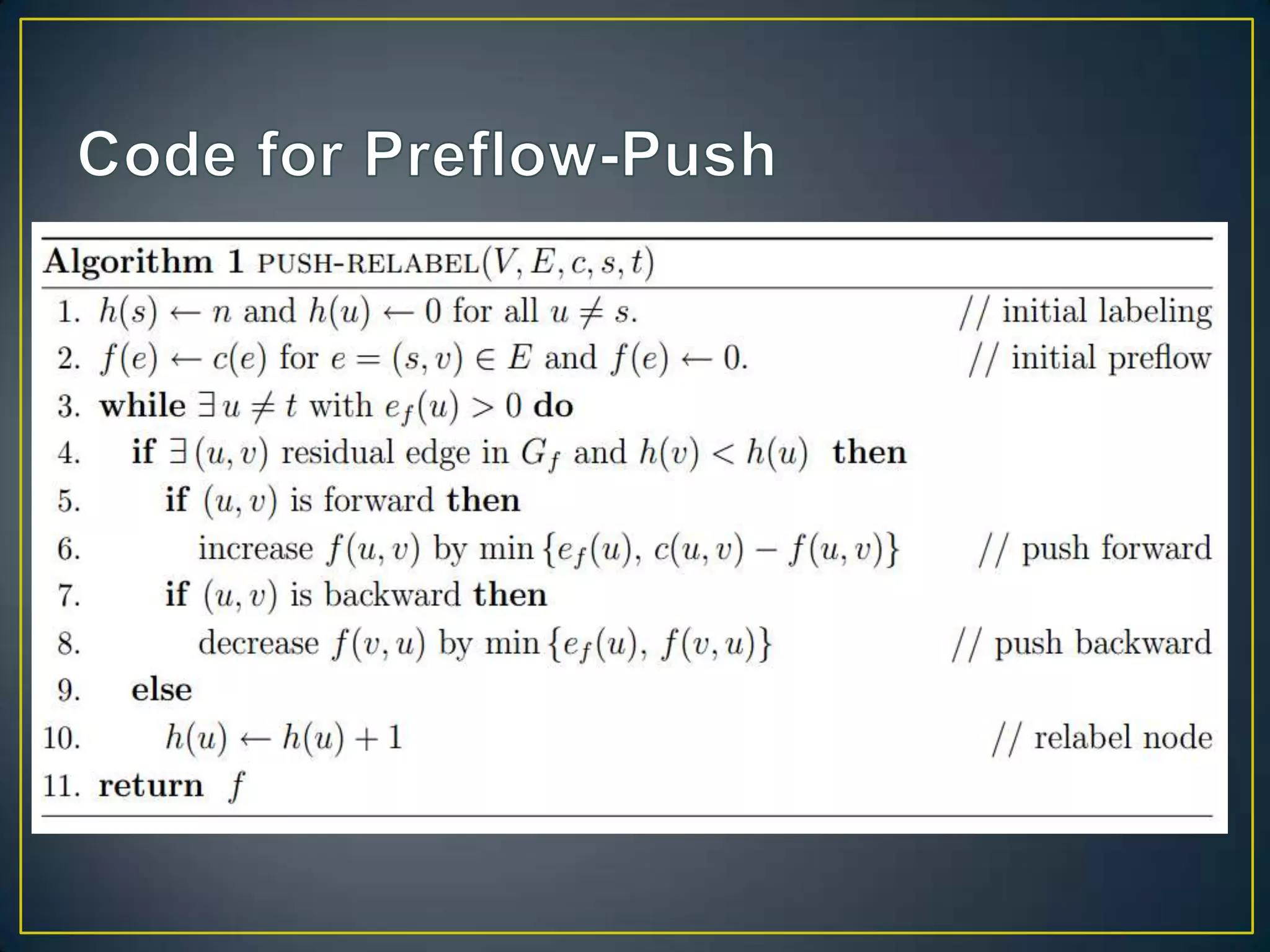 Max flow problem and push relabel algorithem | PPTX | Computing ...