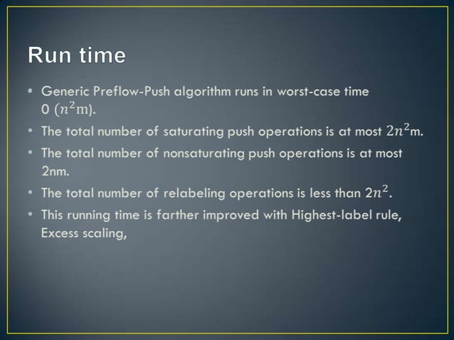 Max flow problem and push relabel algorithem | PPTX | Computing ...