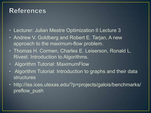 Max flow problem and push relabel algorithem | PPTX | Computing ...