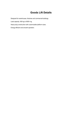Max Elevators Pvt. Ltd. - Leading Industrial Goods Lift Manufacturer in ...