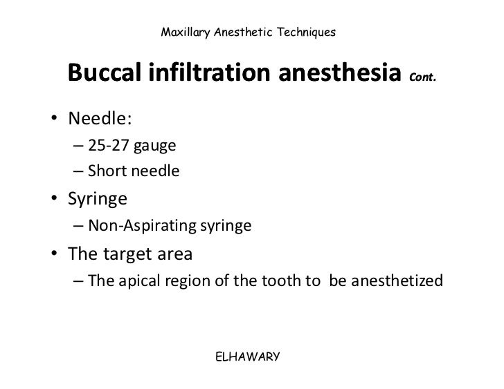 Anesthetic techniques Maxillary anesthetic techniques