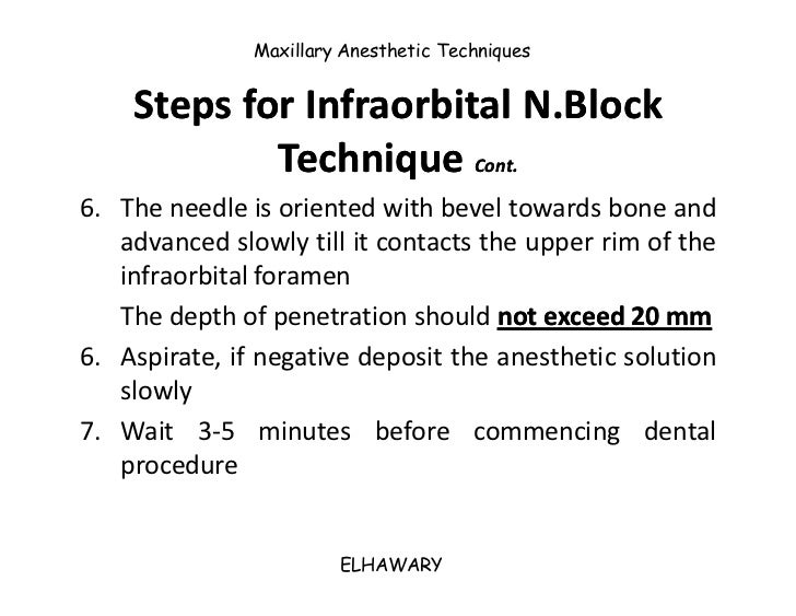 Anesthetic techniques Maxillary anesthetic techniques