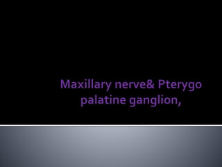 Maxillary Nerve & Pterygopalatine ganglion.pptx