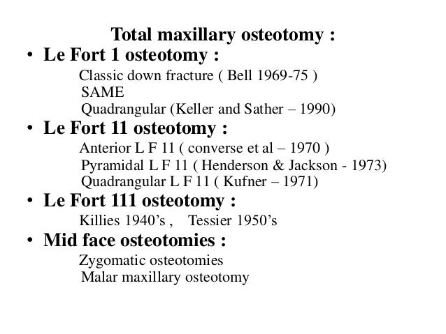 lefort osteotomies