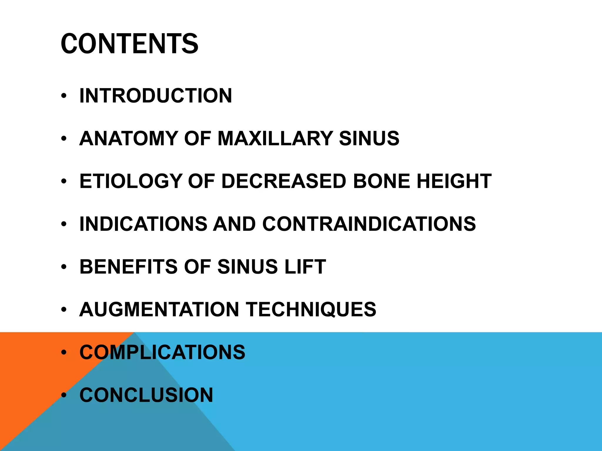 Maxillary sinus augmentation | PPTX