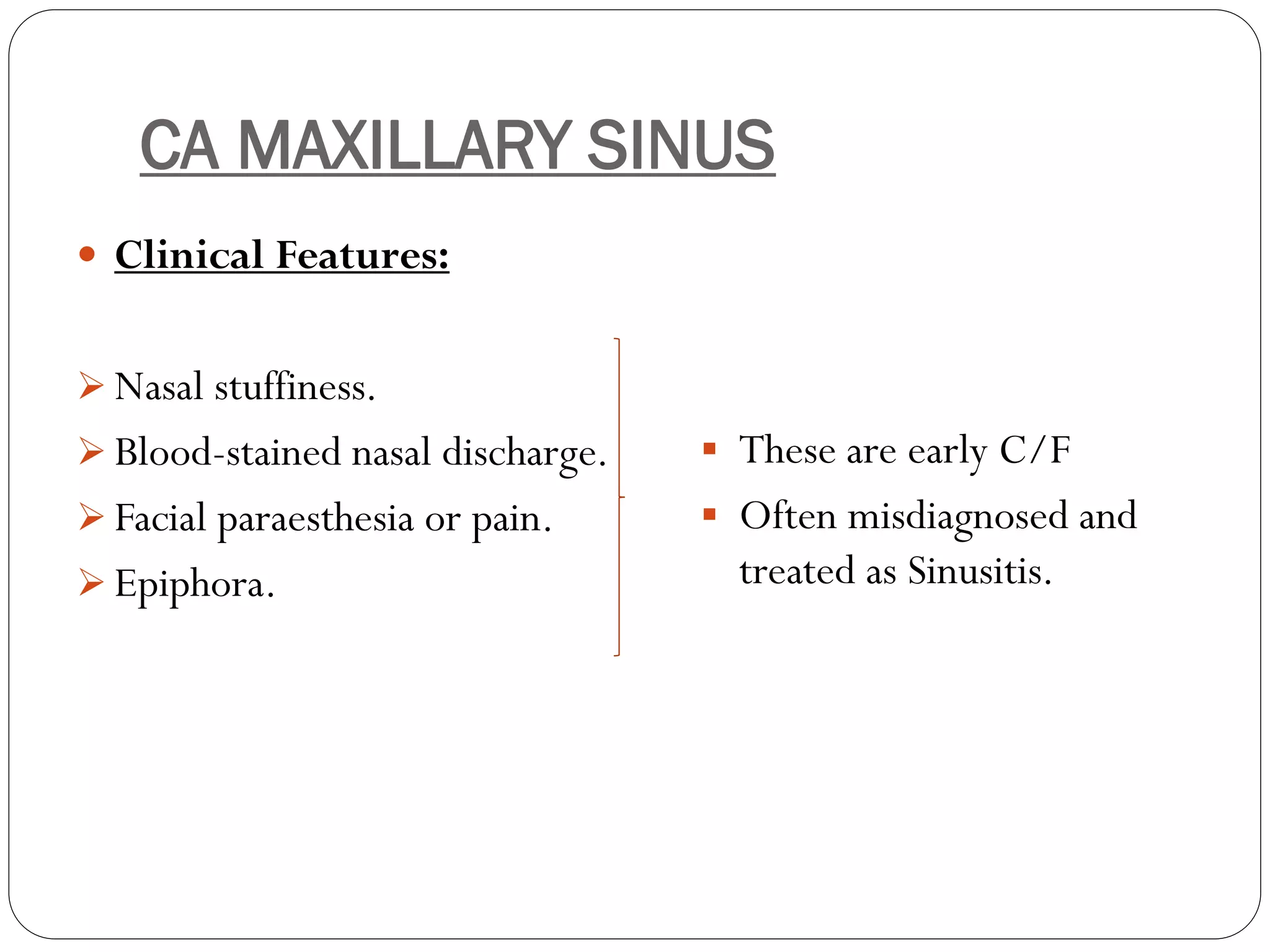 Maxillary sinus carcinoma | PPTX