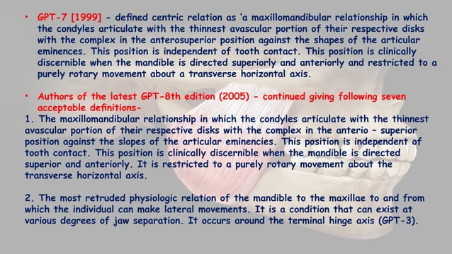 MAXILLO-MANDIBULAR RELATIONS IN PROSTHODONTICS | PPTX