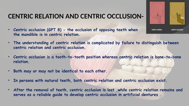 MAXILLO-MANDIBULAR RELATIONS IN PROSTHODONTICS | PPTX