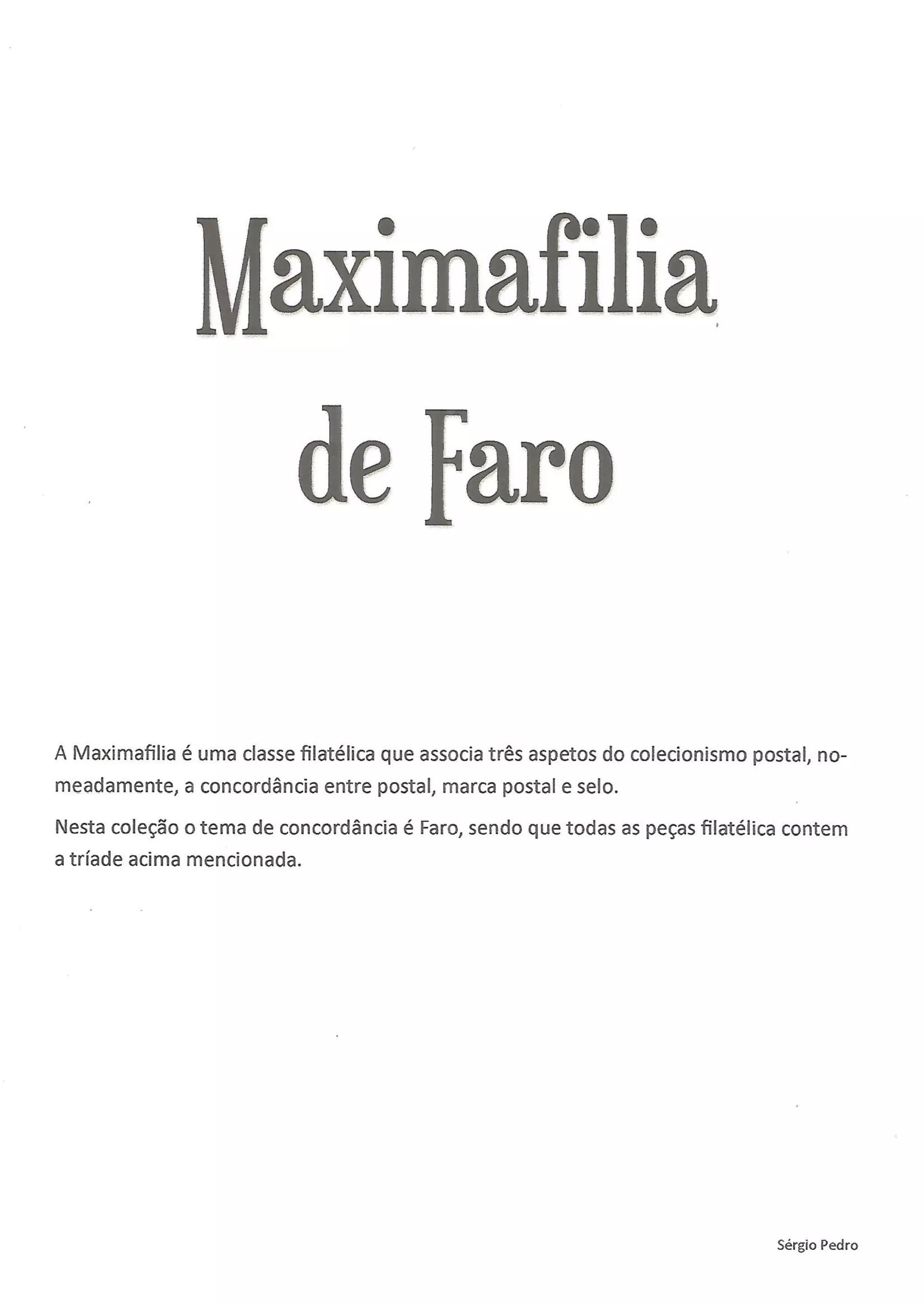 Maximafilia de Faro