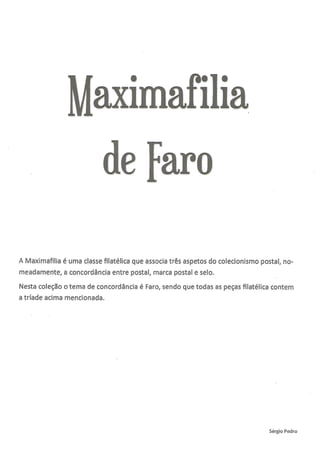 Maximafilia de Faro