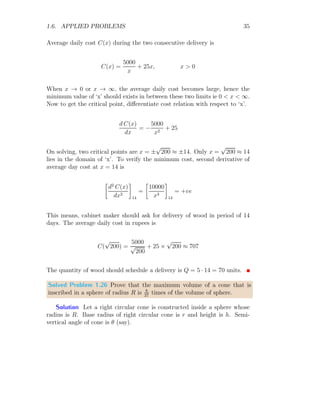 , hence income is maximum at x = −
 