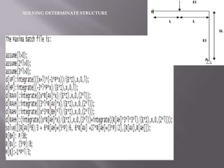 SOLVING DETERMINATE STRUCTURE