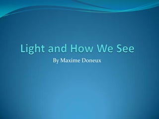 Light and How We See By Maxime Doneux 