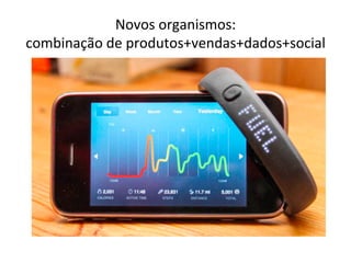 Novos	
  organismos:	
  	
  
combinação	
  de	
  produtos+vendas+dados+social	
  

 