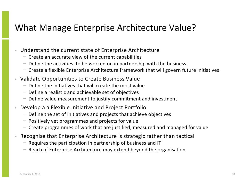 Maximising The Value And Benefits Of Enterprise Architecture