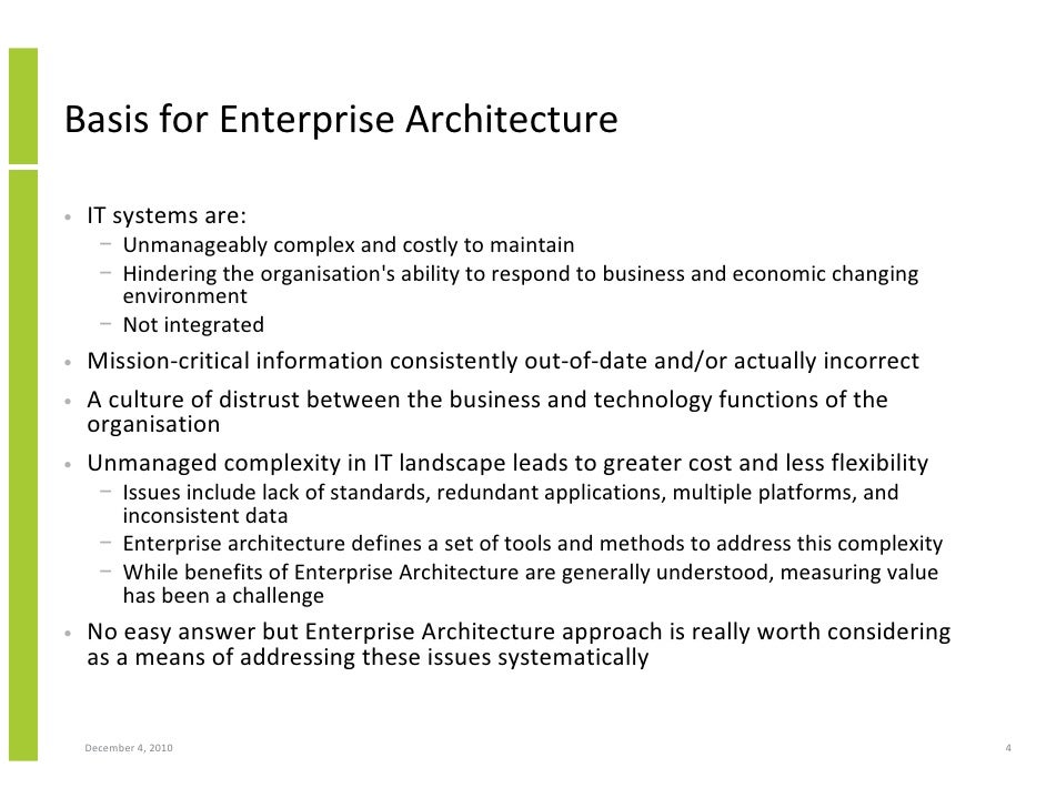 Maximising The Value And Benefits Of Enterprise Architecture