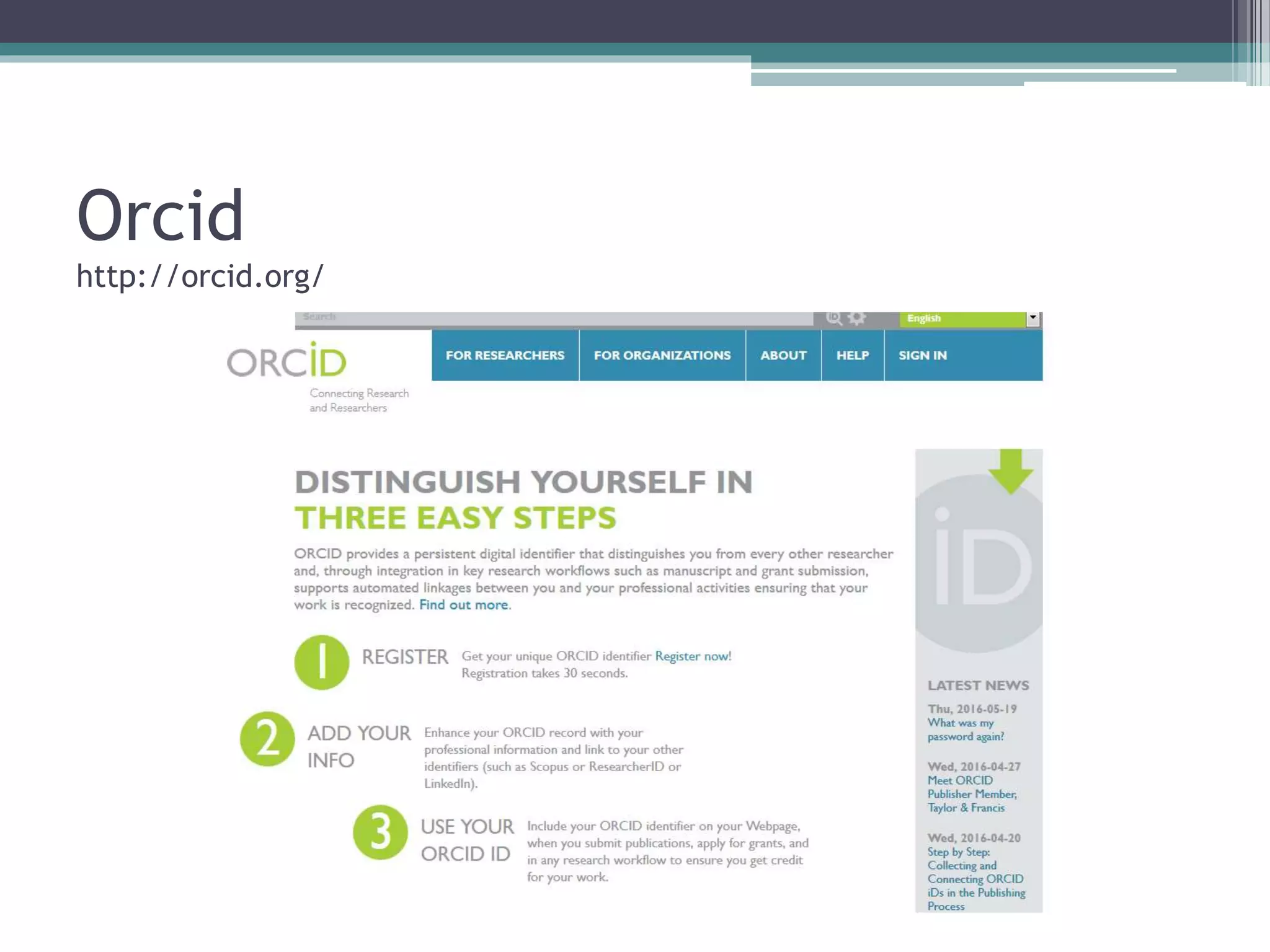 Orcid
http://orcid.org/
 
