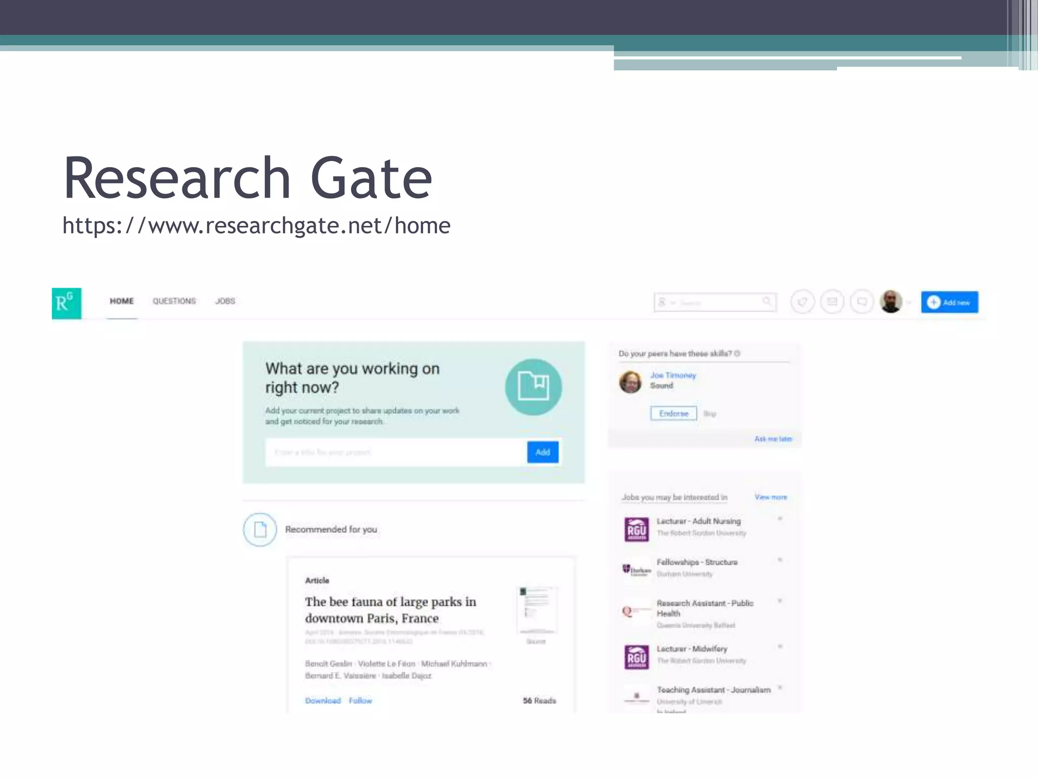 Research Gate
https://www.researchgate.net/home
 