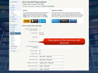 Description of the entire site with
            keywords
 