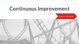 Continuous Improvement
Phase 4 - Maximizing
 