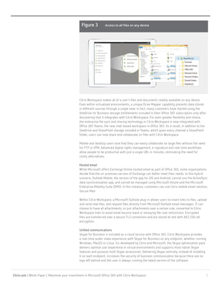 Maximize Your Investment In Microsoft Office 365 With Citrix Workspace Maximize Your Investment In Microsoft Office 365 With Citrix Workspace