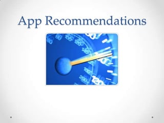 App Recommendations

 