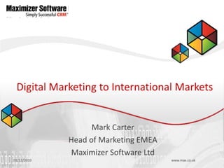 Maximizer CRM - review of international digital marketing 