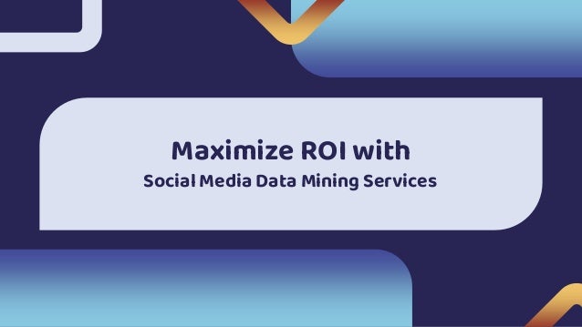 Maximize ROI with
Social Media Data Mining Services
 