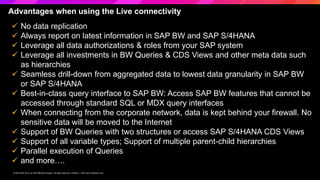 Maximize the value of SAP S4HANA & SAP BW4HANA with SAP Analytics Cloud ...