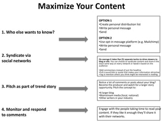 Maximize Your Content OPTION 1 ,[object Object]