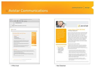 :: Avistar Communications




  :: HTML Email             :: New Datasheet
 