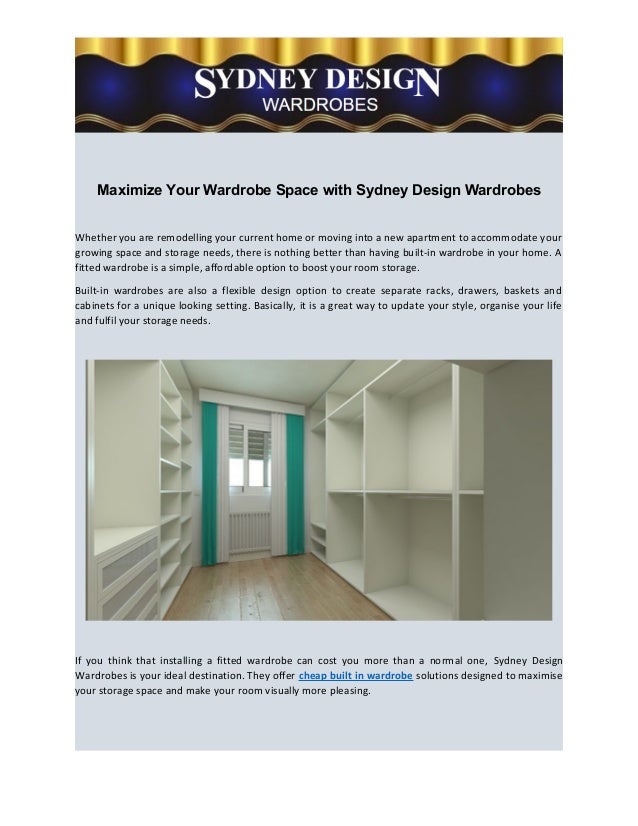 Maximize Your Wardrobe Space With Sydney Design Wardrobes