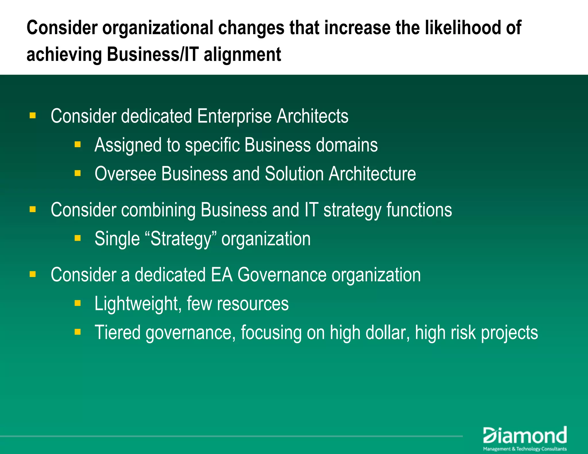 Maximizing EA Impact: Using Business Architecture to Achieve Alignment