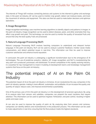 Maximizing the potential of ai in palm oil : a guide for top management