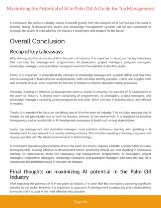 Maximizing the potential of ai in palm oil : a guide for top management