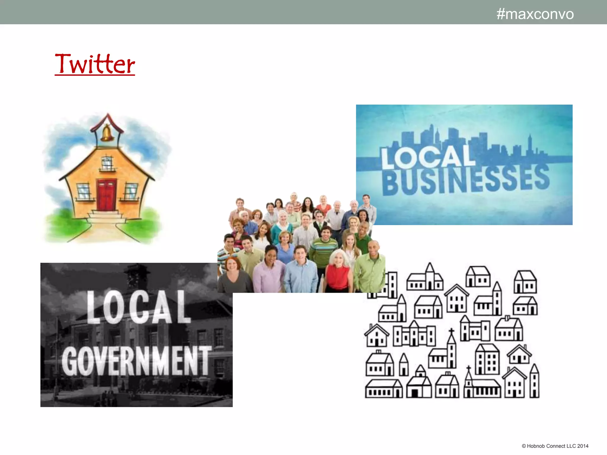 #maxconvo

Why are we doing this event?
Whose “felt needs” are we
meeting?
What is our goal?
© Hobnob Connect LLC 2014

 