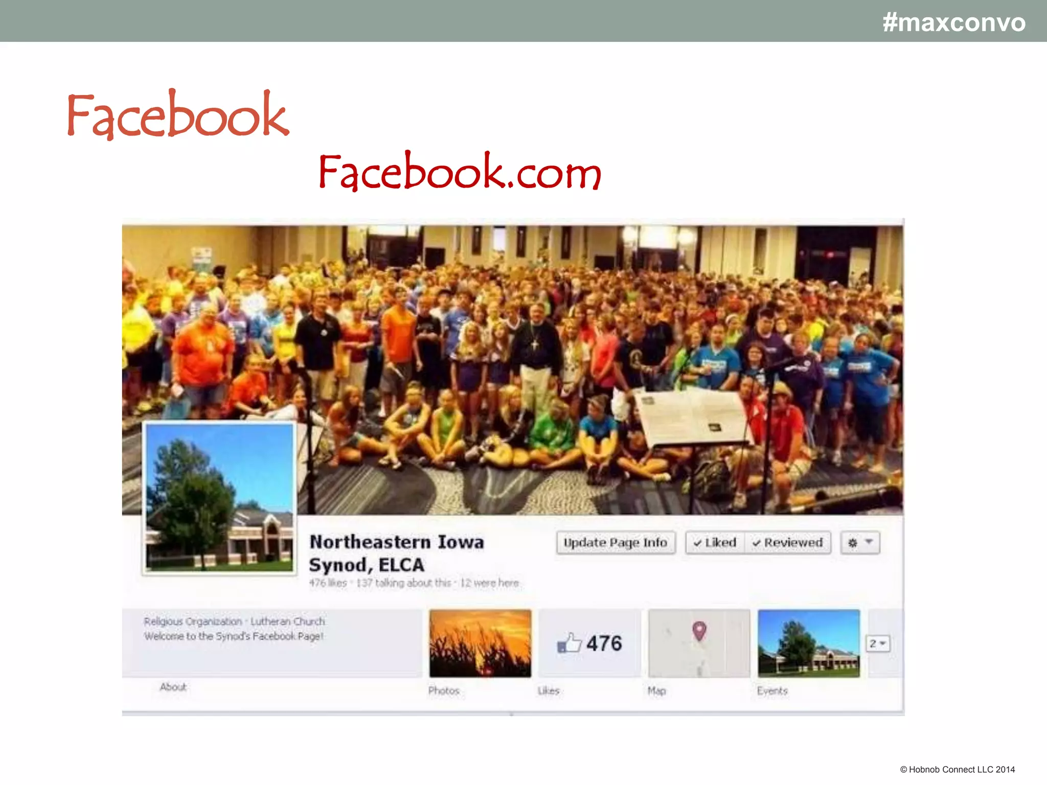 #maxconvo

Hootsuite.com
Free version & Pro Version ($8.99 a month)
© Hobnob Connect LLC 2014

 