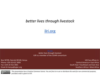 Maximizing the impact of institutional knowledge at IITA using CGSpace