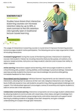 Maximizing Interactivity in Online Learning_ Strategies for Course ...