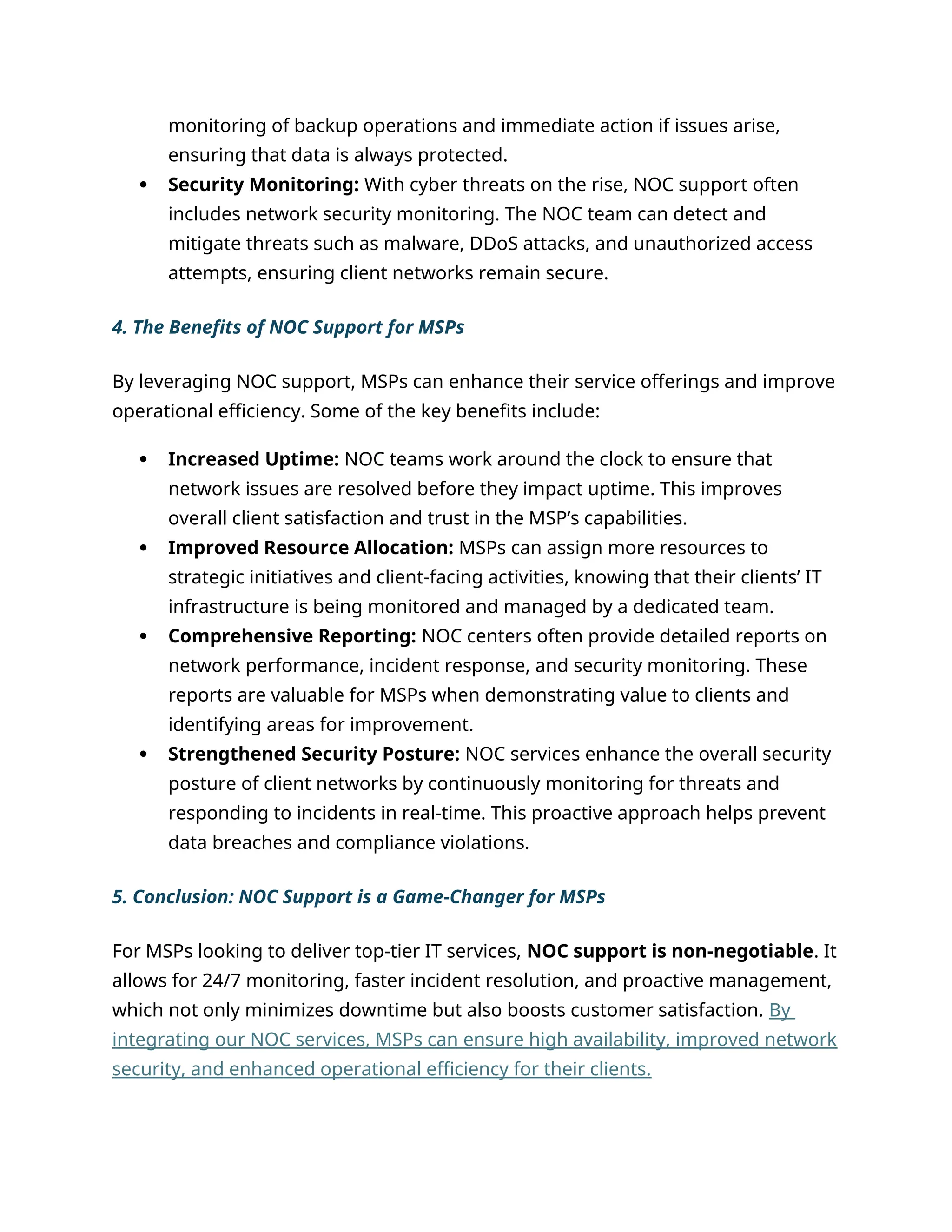 Maximizing IT Efficiency and The Critical Role of NOC Support for MSPs ...