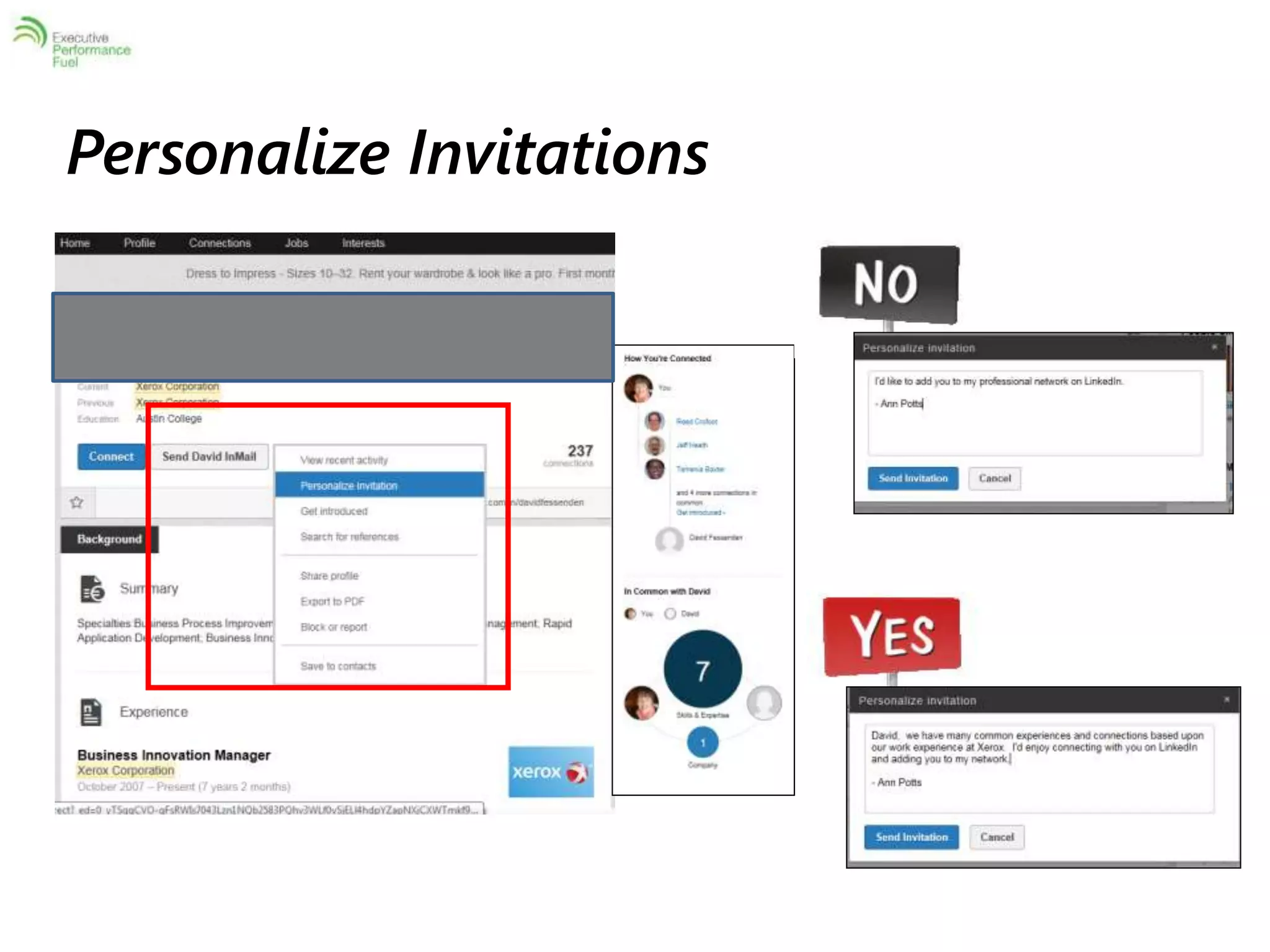 Personalize Invitations 
 