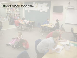 BELIEFS ABOUT PLANNING
 