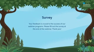 Survey
Your feedback is crucial to the success of our
webinar programs. Please ﬁll out the survey at
the end of the webinar. Thank you!
 