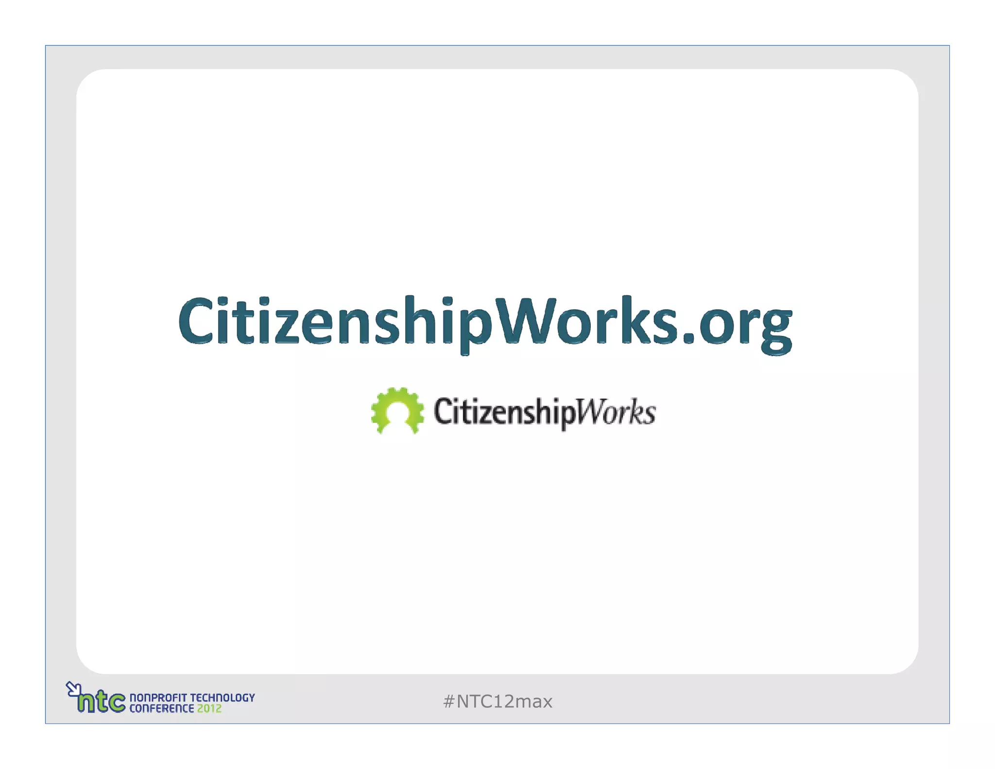 Director, Immigration Advocates Network




         #NTC12max
 