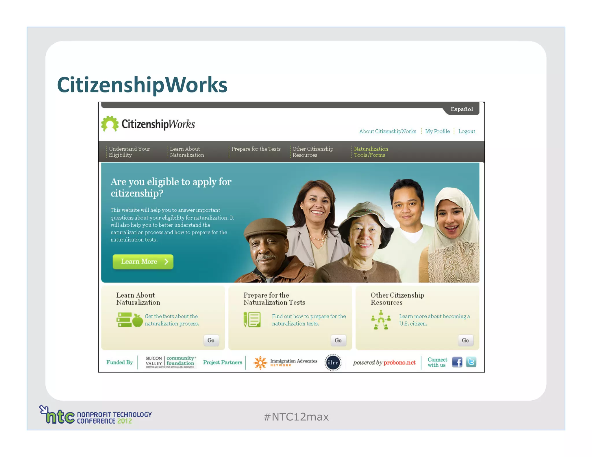CitizenshipWorks




                   #NTC12max
 