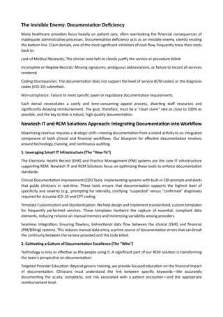 Maximizing Revenue through Effective Documentation | PDF