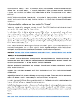 Maximizing Revenue through Effective Documentation | PDF